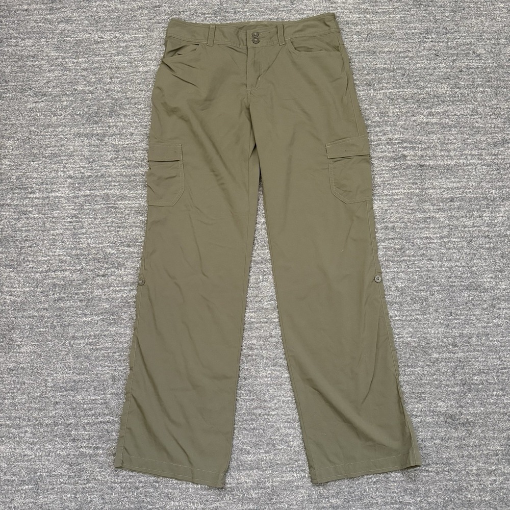 Patagonia Byway Pants Women 6 Green Convertible Cargo Mid Rise Outdoor Nature